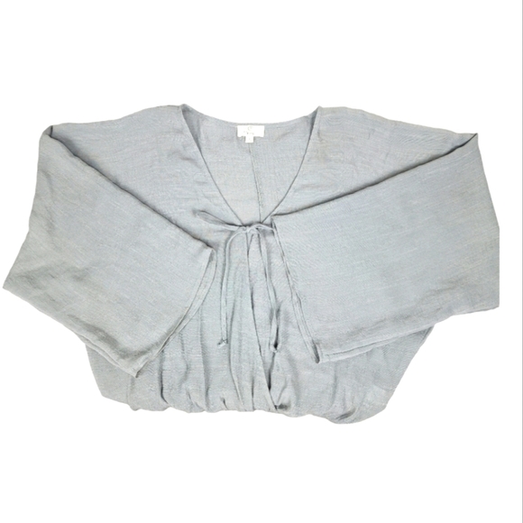 P Chill‎ Bell Sleeve, Front Tie, Elastic Waist Pesant Top - Picture 6 of 6